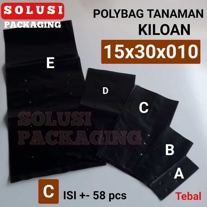 POLYBAG TANAMAN 15X15X30X010 KILOAN/POLYBAG KILOAN PLASTIK TANAMAN