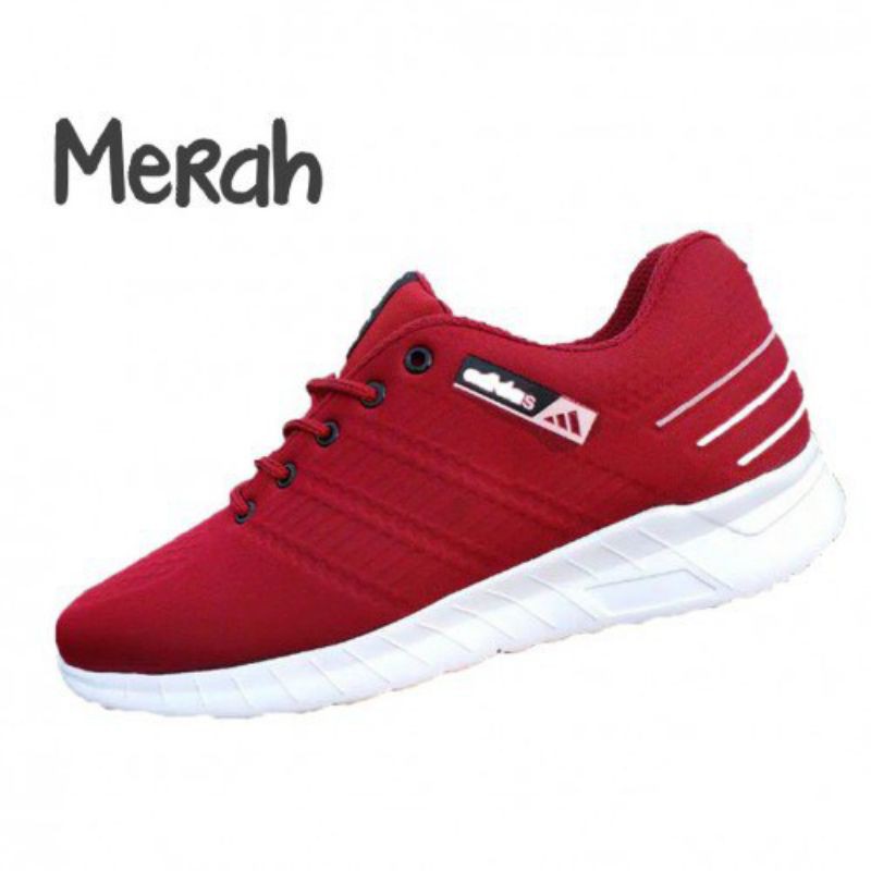 ADIDAS CROOS SEPATU CASUAL PRIA MERAH, RED