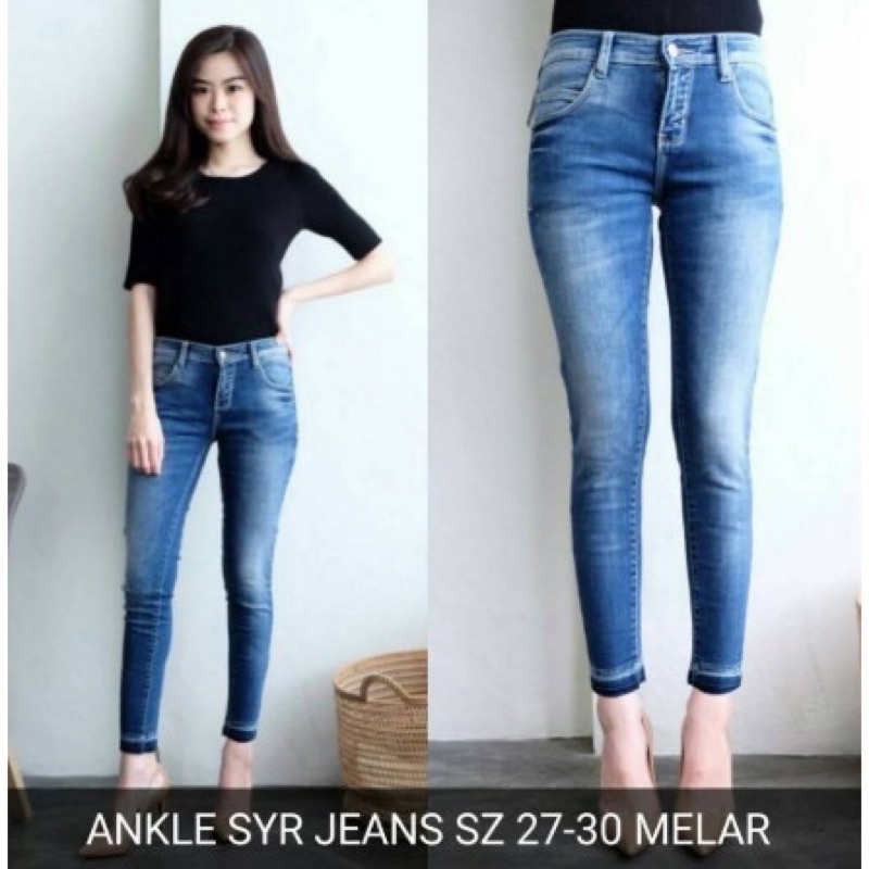 CELANA JEANS PANJANG WANITA // CELANA JEANS WANITA // ANKLE SYR JEANS