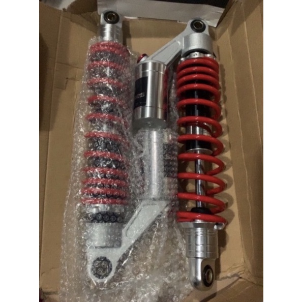 SHOCK SOK BREAKER BELAKANG SUPRA RXK RX KING KARISMA REVO 340mm MERAH GOLD MOTOR BEBEK VARIASI