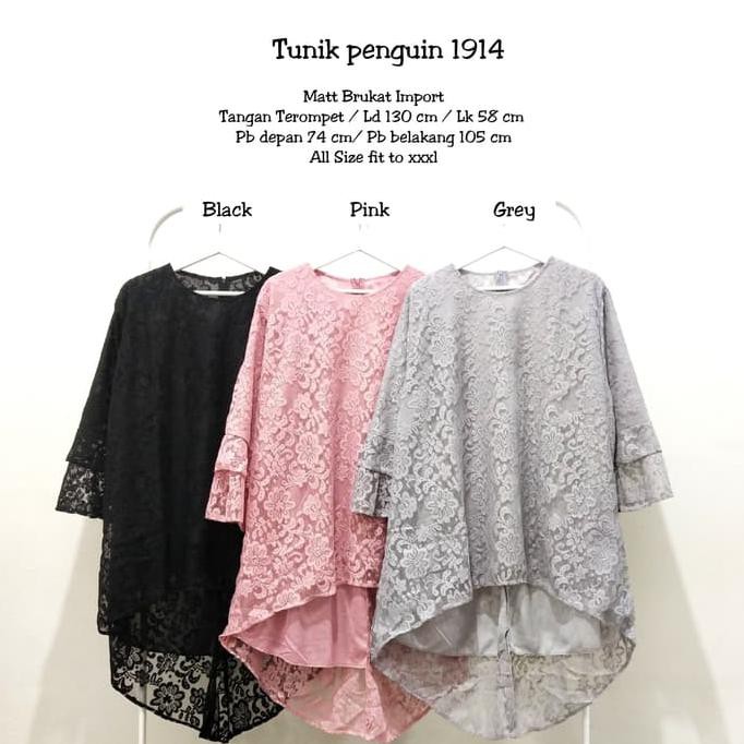 TUNIK  KEREN TUNIK DRESS BRUKAT JUMBO - CREAM HR2