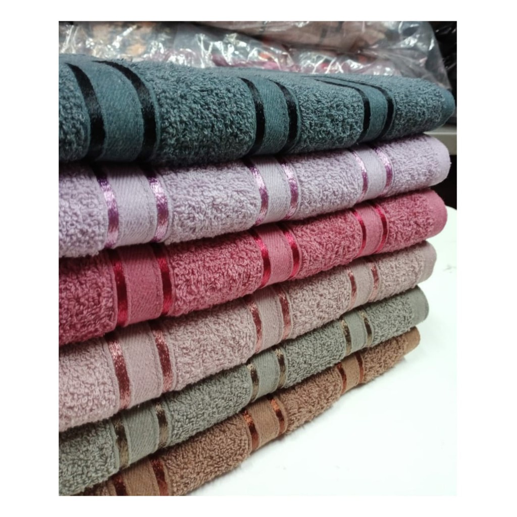 Handuk Mandi Dewasa Katun Towel Garis King Size 80x155cm