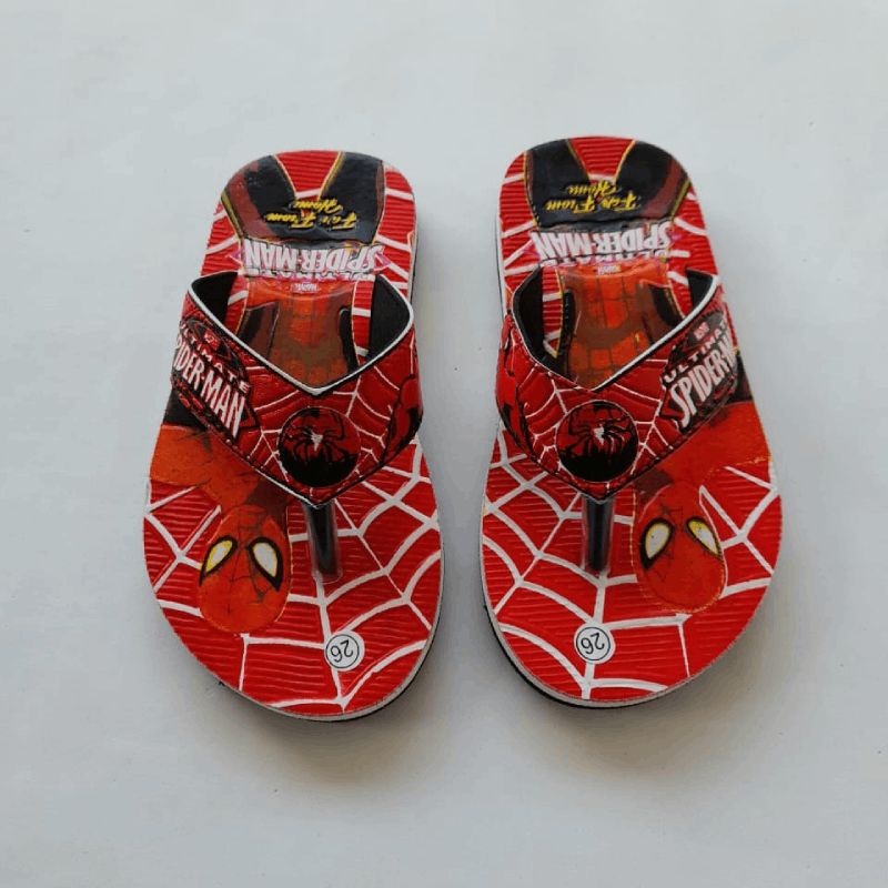 Sandal Jepit Anak Laki Laki Muka Print Spiderman