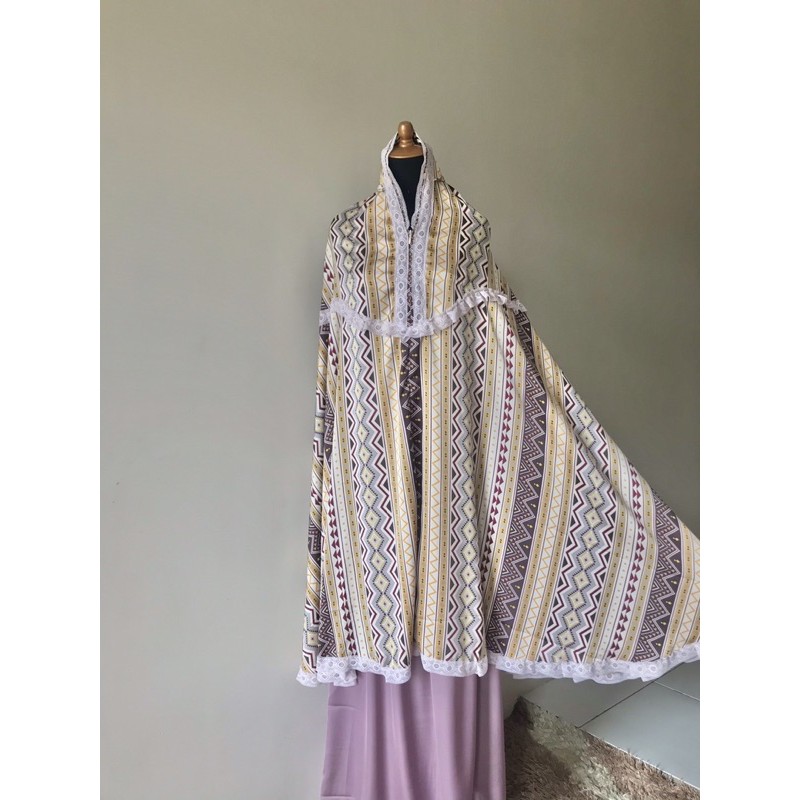 MUKENAH [MAROON & GOLD] - Premium Armani Silk | Mungkena, Perangkat Sholat, Baju Muslim Wanita