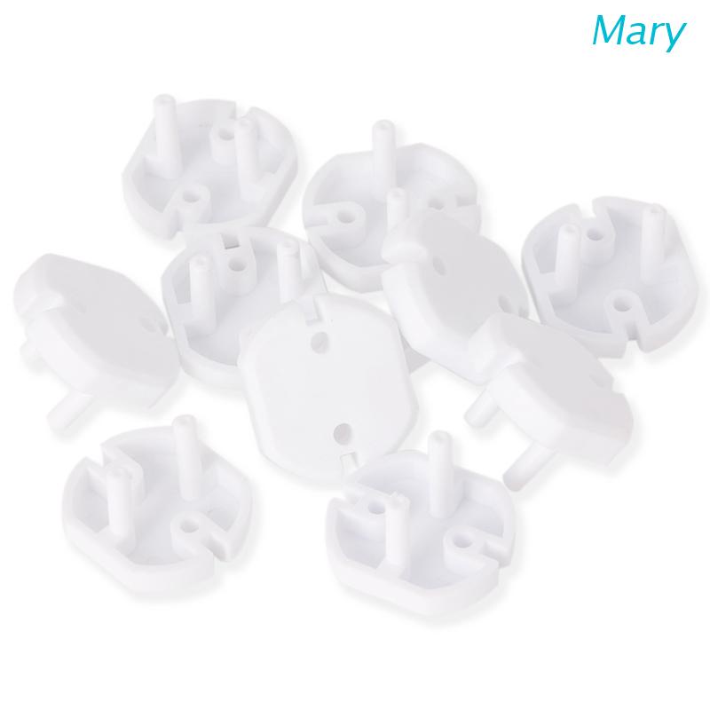 Mary 10pcs / set Cover Pelindung Stop Kontak EU Power Untuk Keamanan Anak