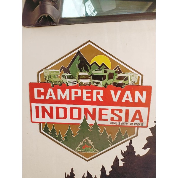 

stiker magnet campervan Indonesia ukuran 38x36