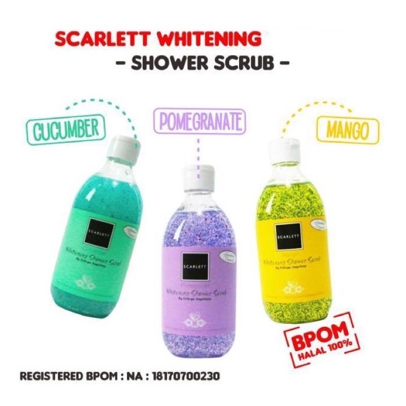 Scarlet Whitening Shower Scrub  Brightening Showerscrub Scarlett By Felicya Angelista