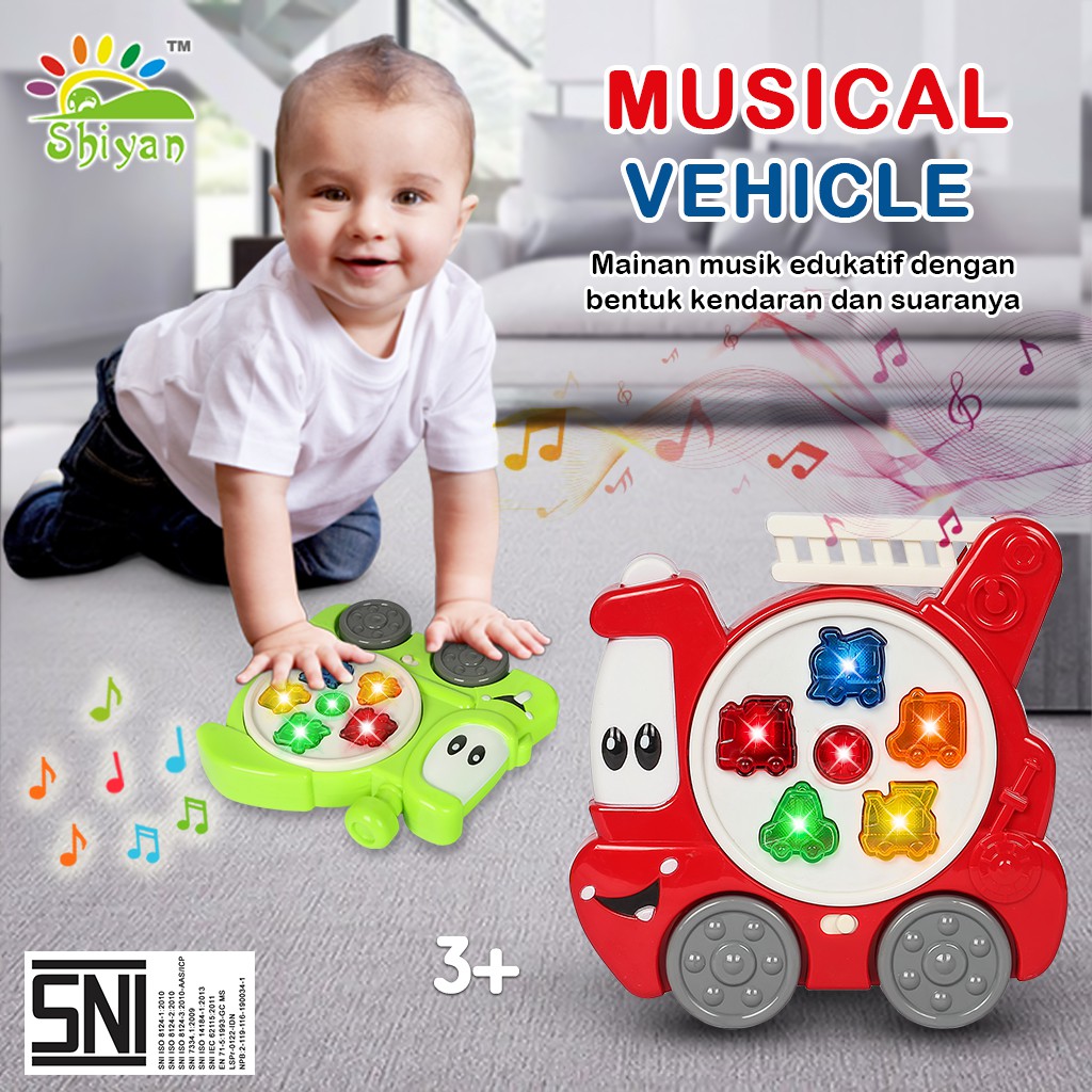 Shiyan mainan kendaraan musik anak bayi suara kendaraan Shiyan mainan kendaraan musik anak bayi suara kendaraan