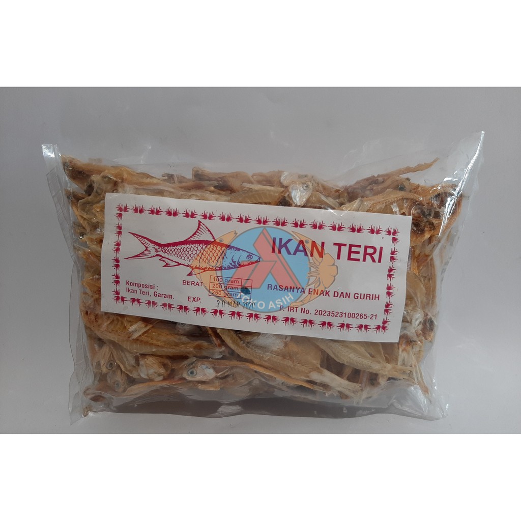 Ikan Teri Belah Tawar Kering 200gr / Ikan Teri Tawar Kering / Ikan Teri Besar Belah / Ikan Teri Bele