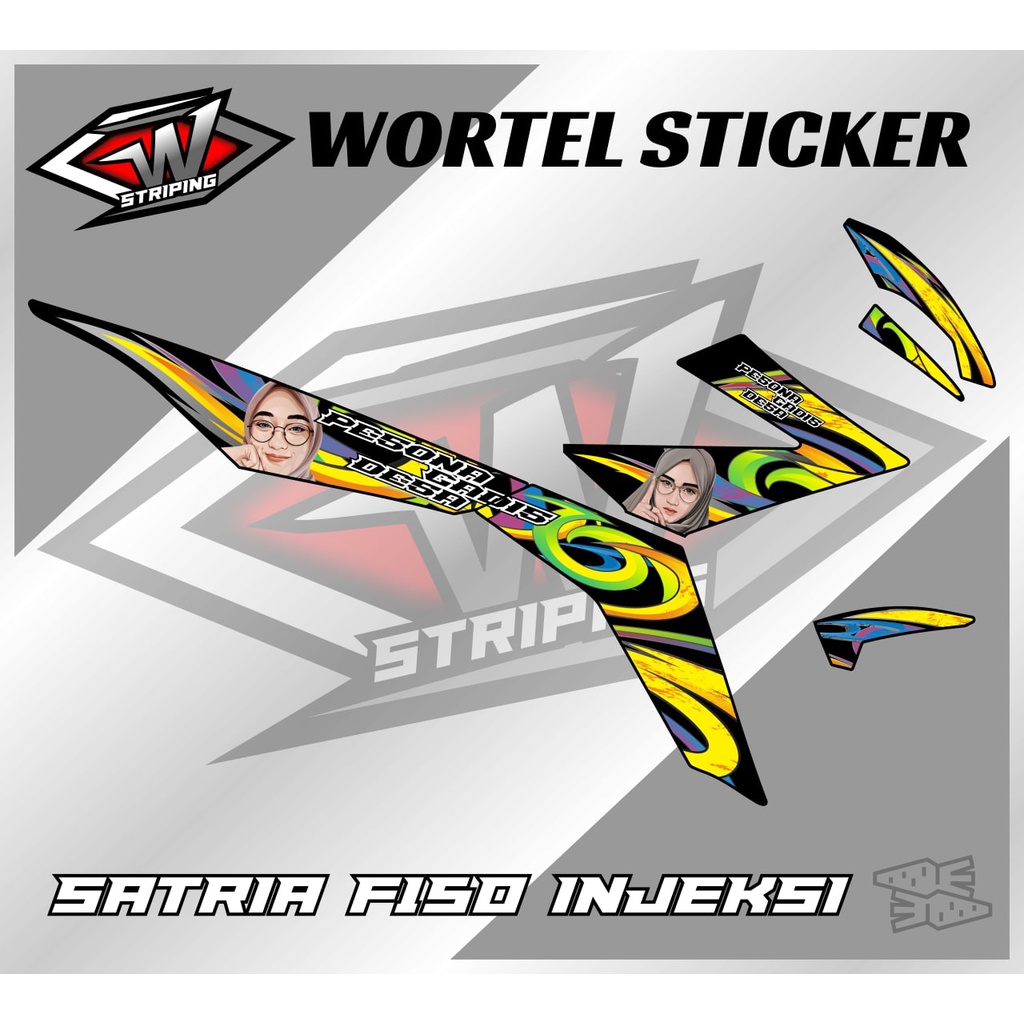 Striping Hologram Satria FU Injeksi-Stiker Decal Satria Fu 150 Injeksi Hijab