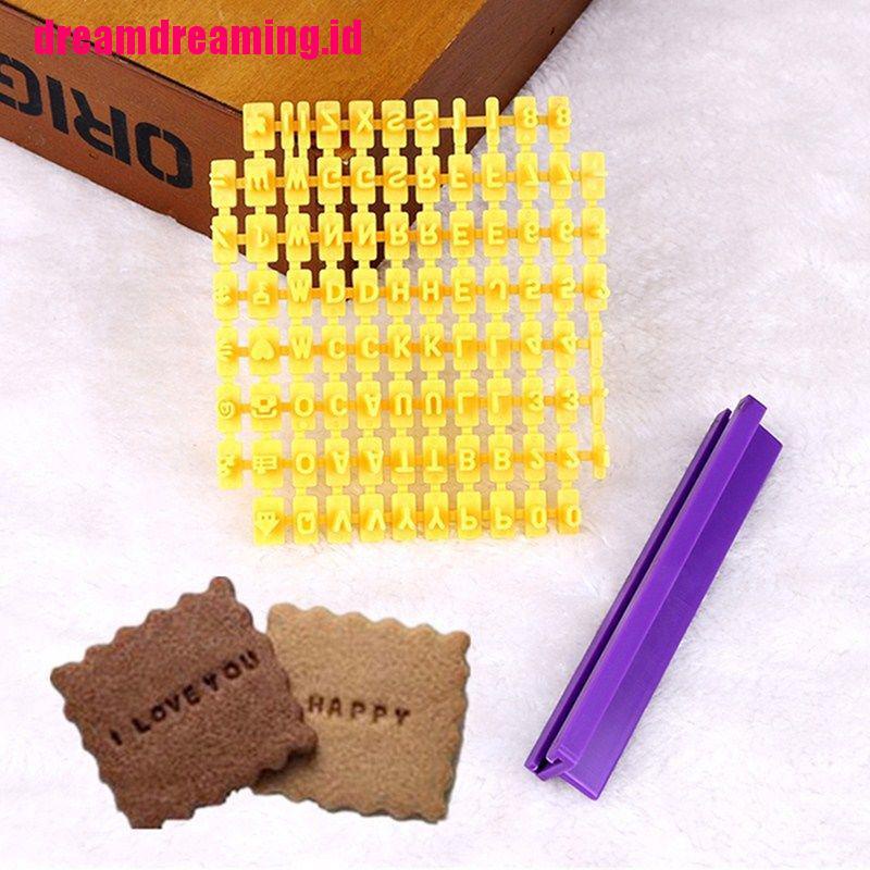 (dreamdreaming.id) Stempel Embosser Kue / Biskuit Motif Huruf / Angka