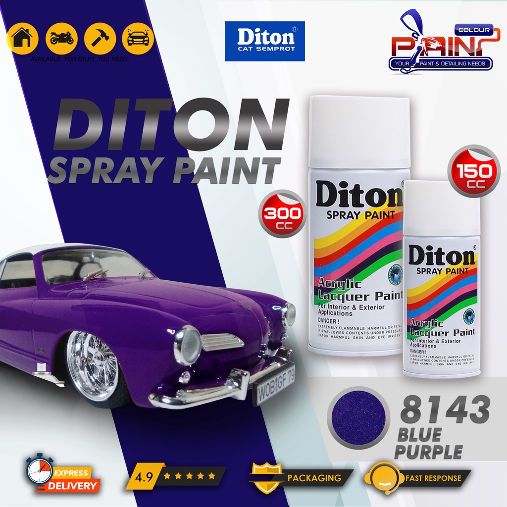 Diton Cat Semprot/Pylox/Motor/Helm/Gundam 150cc - 8143 Blue Purple