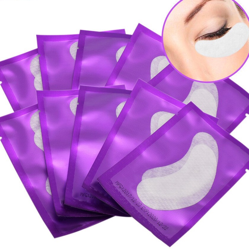 eyepatch untuk eyelash extension warna purple / ungu bulumata