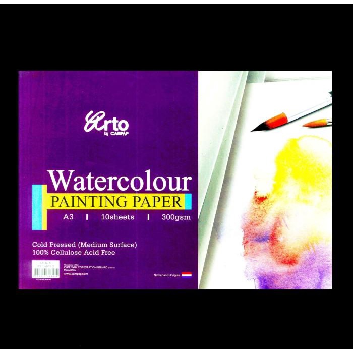 

Arto Watercolour Painting Paper A3 300Gsm Kertas Cat Air Cellulose Best Seller