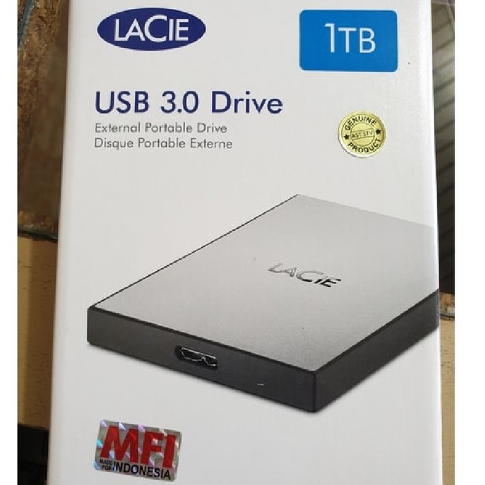 HDD External LACIE 1 Tb usb3.0 Aluminium Cover