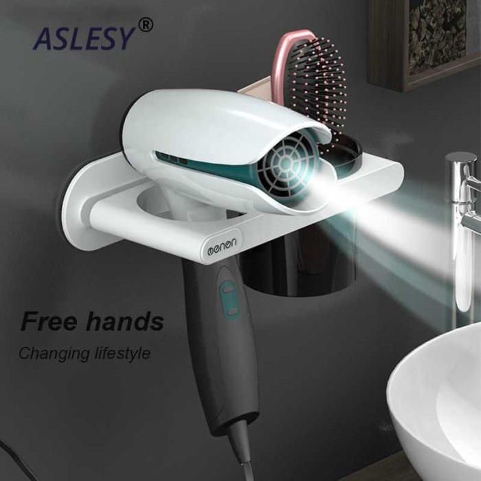 [CEV] ASLESY MENGN Rak Holder Hair Dryer with 1 Storage Cup
