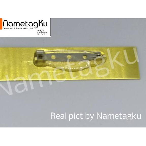 

CodeP5b5A-- ( ORDER SATUAN ) Papan Nama Dada Nametag Peniti Magnet Akrilik Kuningan