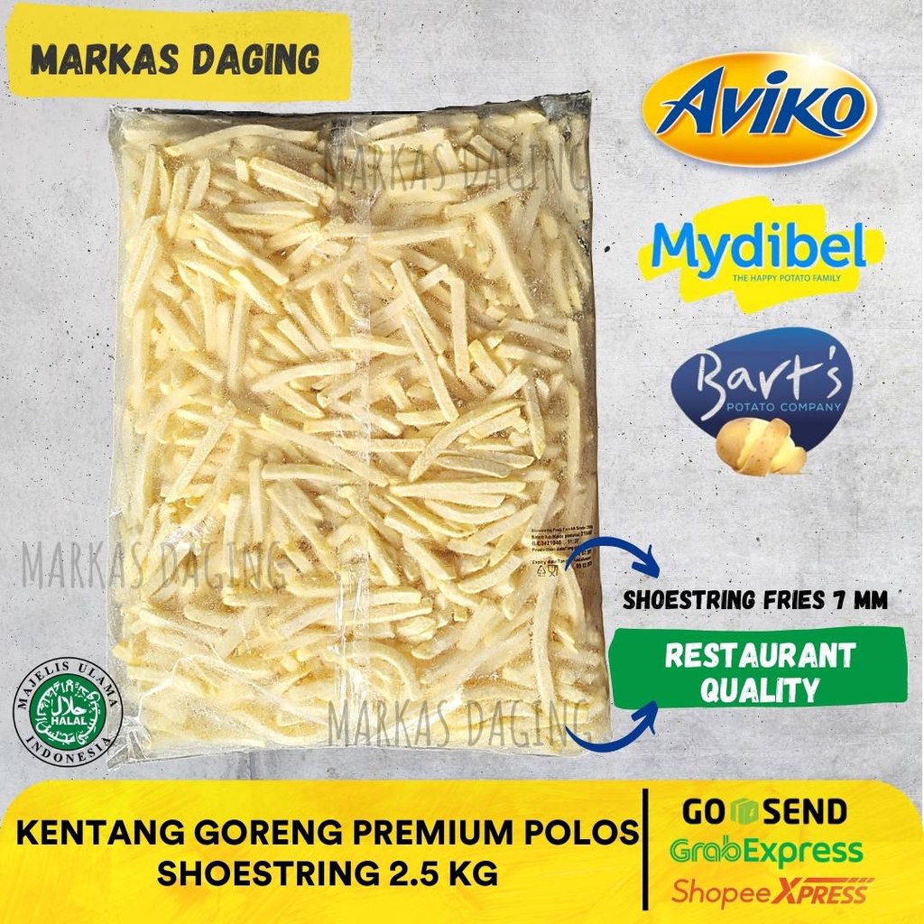 

Kentang Goreng Shoestring 2.5 Kg Premium / Polos Murah