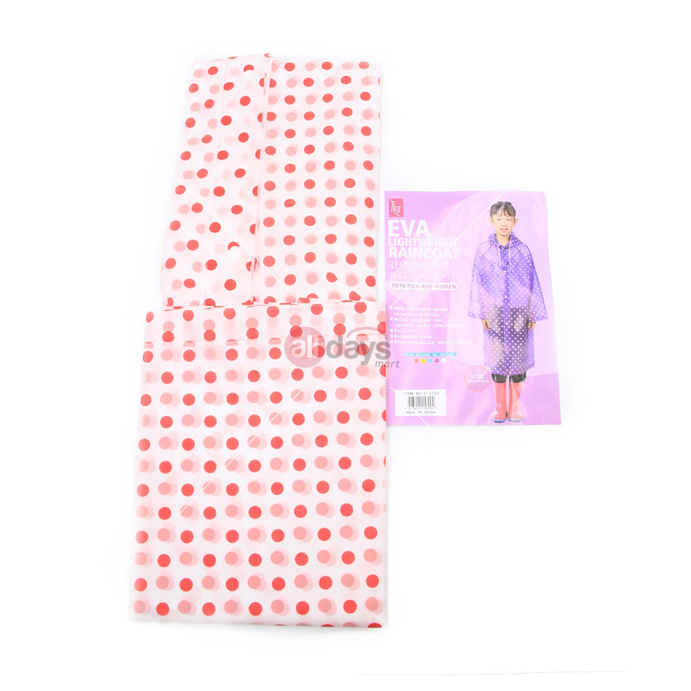 Alldaysmart Jas Hujan Anak Motif  Polkadot 1604-403 (Random Colour) C1120