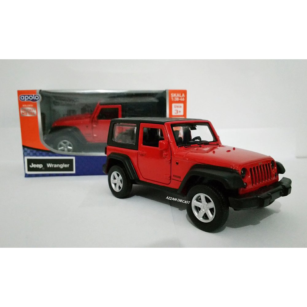 Diecast miniatur mobil jeep wrangler 