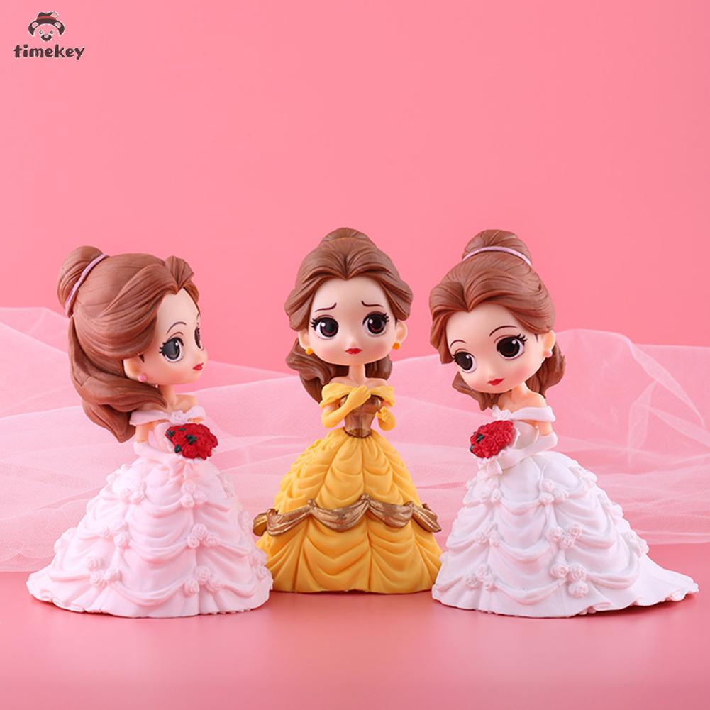 Ornamen Figure Princess Dengan Alas Untuk Dekorasi Kue Ulang Tahun Anak