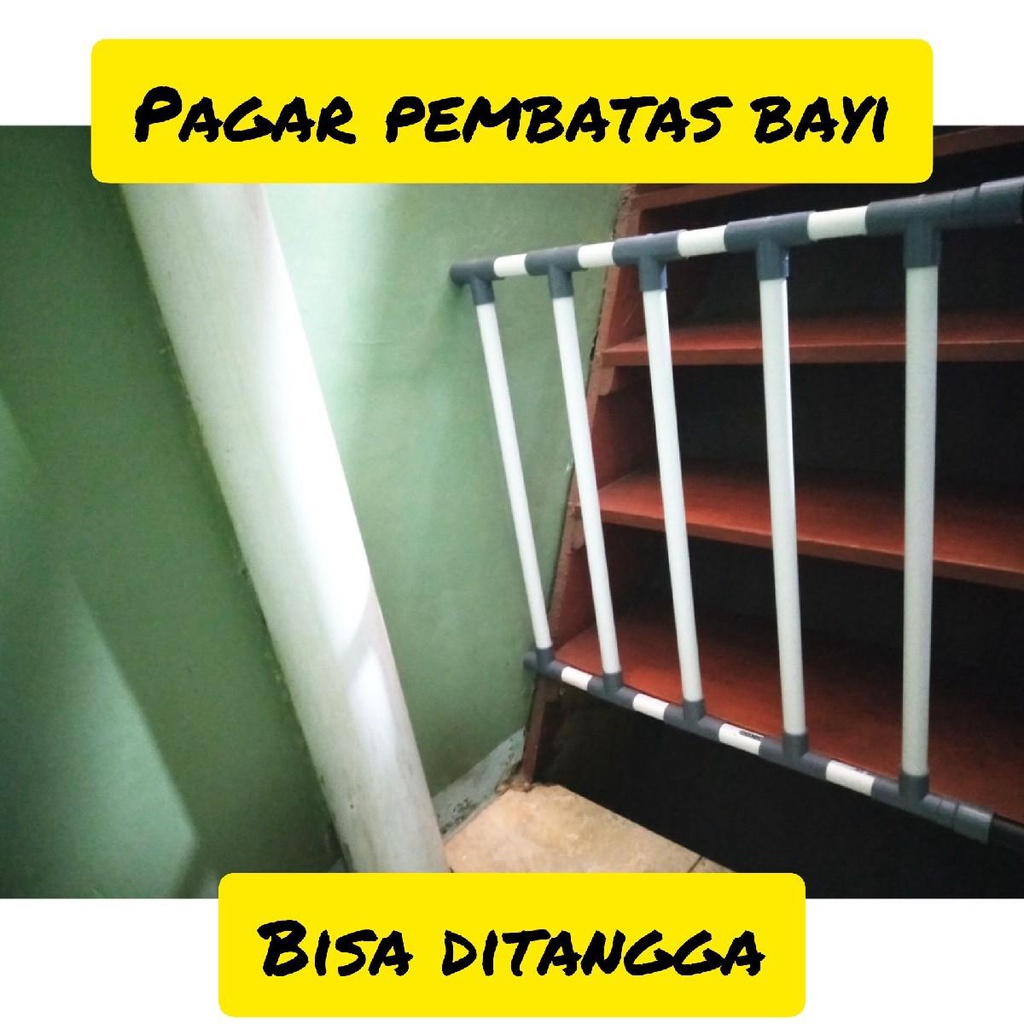 Pagar Anak Bayi Pembatas Pengaman Anak Bahan Pipa Pvc Portable Tidak Perlu di paku atau di bor