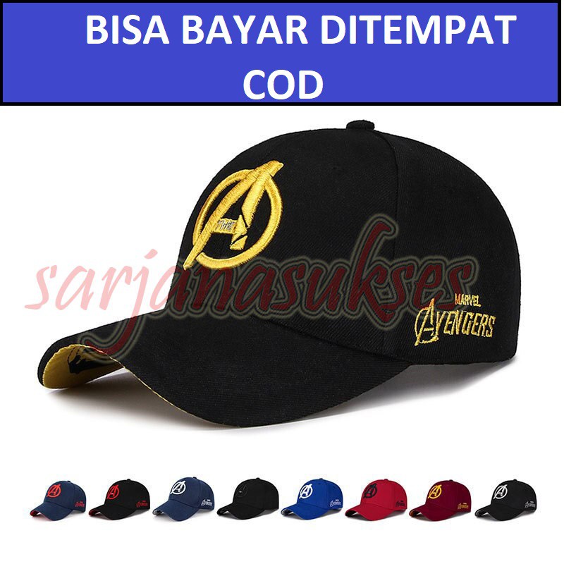 Diskon Topi Distro Bordir/Topi Logo A/tTopi Avangers/Topi Kekinian (COD)