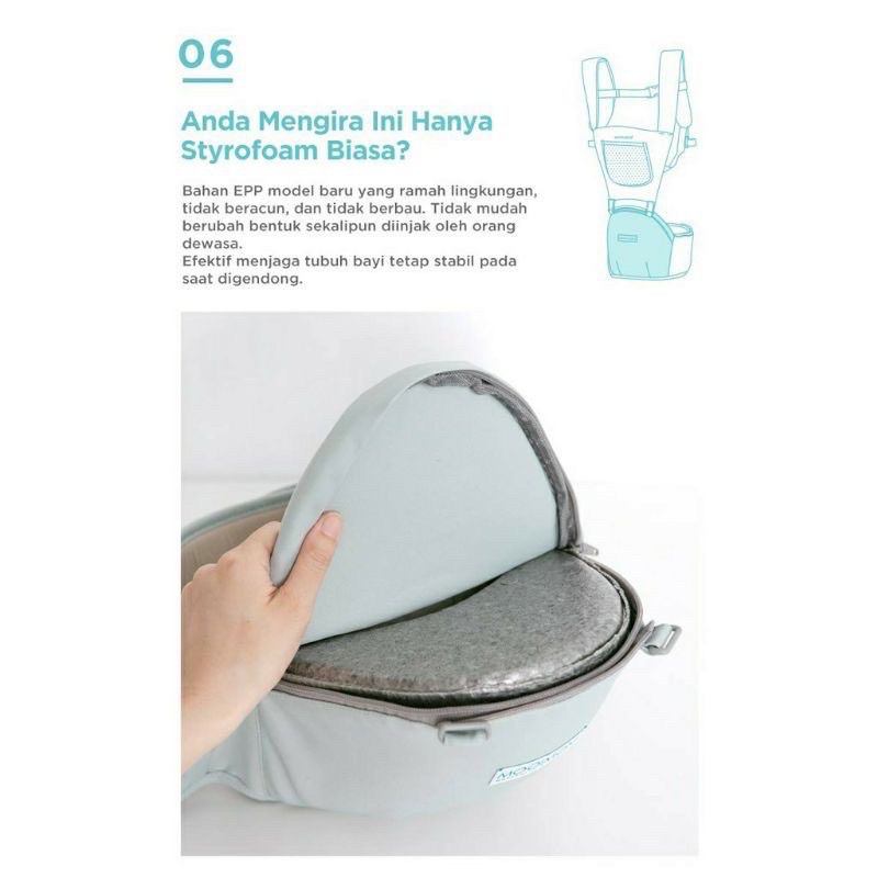 Mooimom Casual Hipseat Carrier - Gendongan Bayi Hip Seat