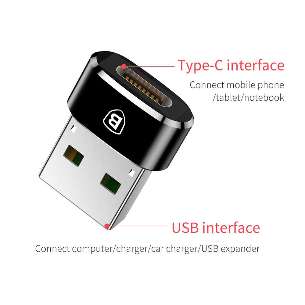 IDN TECH - Baseus USB Type C Female to USB Adapter - CAAOTG-01