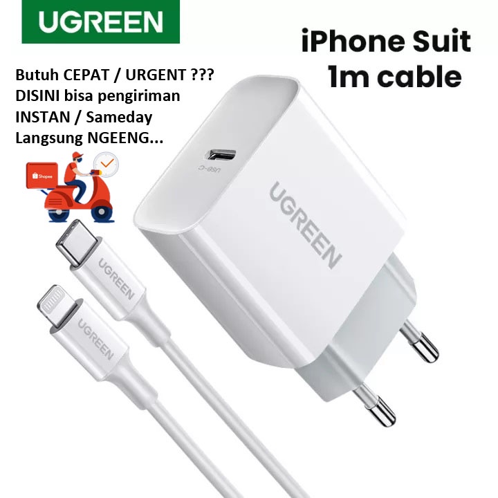 fast charger ugreen mfi 20w pd type c iphone 13 12 11 x xs xr 8 mini pro max