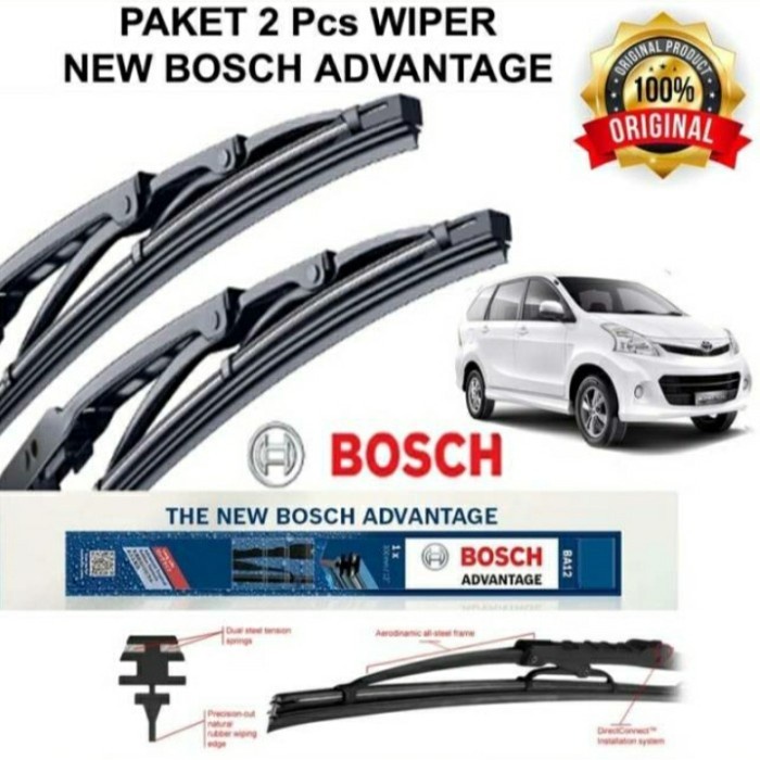 Wifer Bosch Original Avanza Xenia 2012 -14 Karet Wiper Mobil Avansa