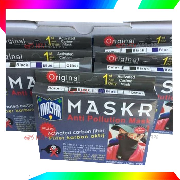 Masker Karbon Aktif MASKR LONG PANJANG Safety Motor Biker ORIGINAL MASKR