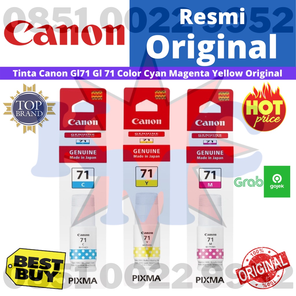 TINTA CANON Gl71 Gl 71 COLOR CYAN MAGENTA YELLOW ORIGINAL