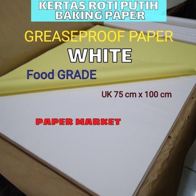 

KN007 KERTAS ROTI PUTIH / BAKING PAPER PUTIH 75 X 100CM - 1 ROLL (50 LEMBAR)