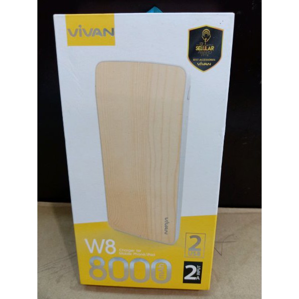 Power Bank Vivan 8000mah W8 Power Bank Vivan Original W8 8000mah