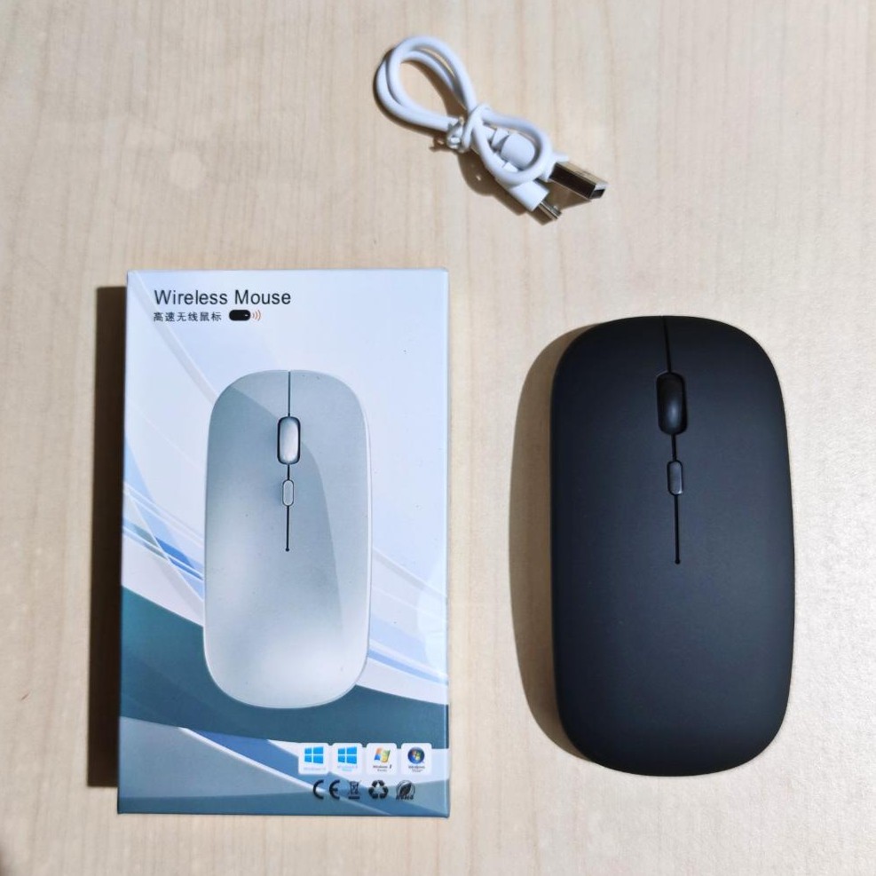 SKU-1236 MOUSE WIRELESS APPLE RECHARGEABLE SILENT KLIK BISA DI CHARGE