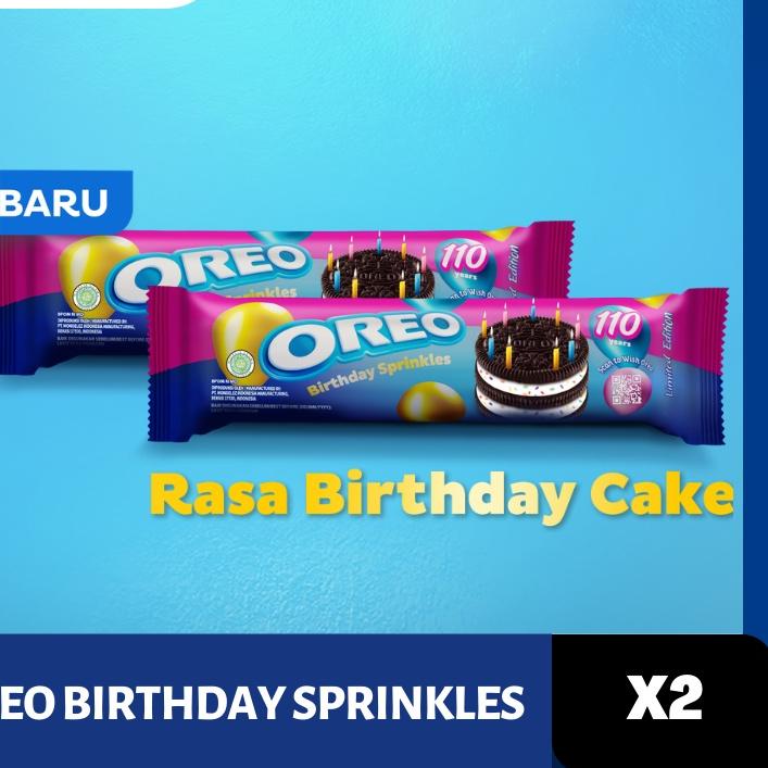 

U7Y♟ OREO BIRTHDAY CAKE FLAVOUR 123.5 G EDISI SPESIAL ULANG TAHUN - 2 pcs TOP PRODUK