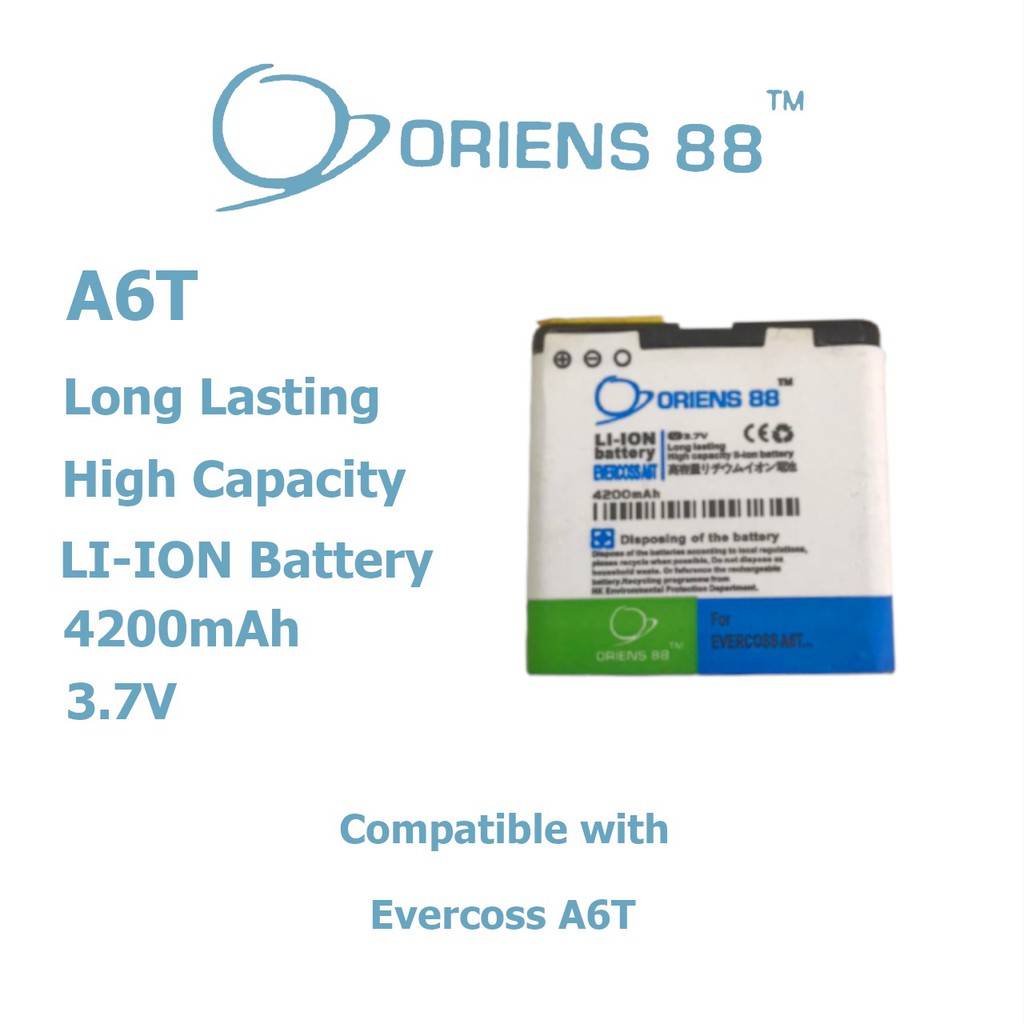 (P) Baterai batre battery EVERCOSS A6T double power/IC ORIENS88