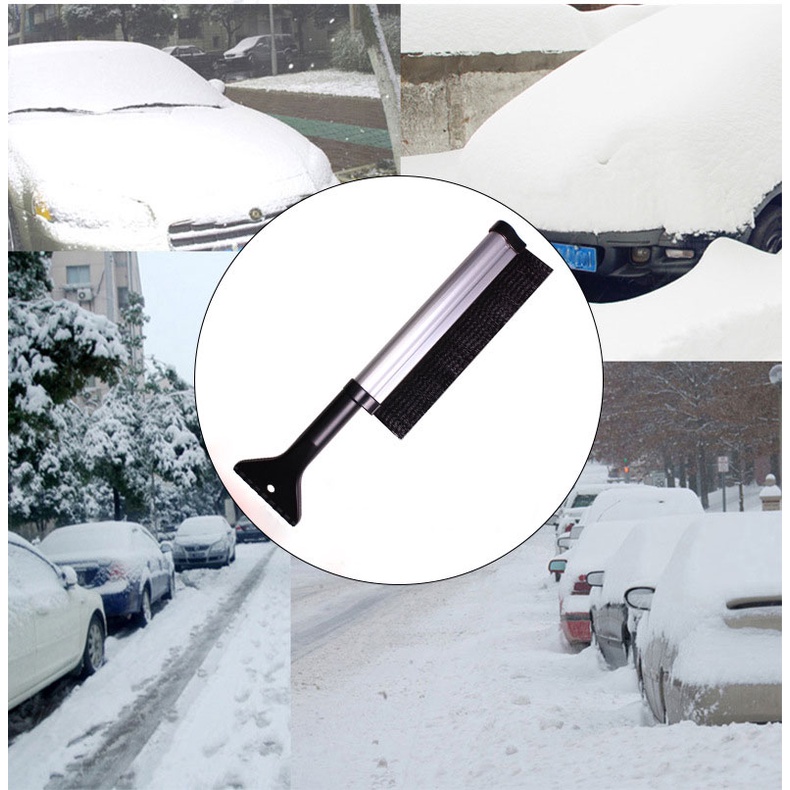 Outdoor Telescopic Snow Brush Ice Shovel Removal Car Defrosting Deicing Scraper Cleaner Tool