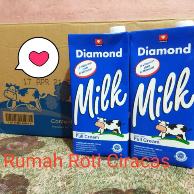 SUSU DIAMOND UHT FULL CREAM 1 LITER FRESH MILK