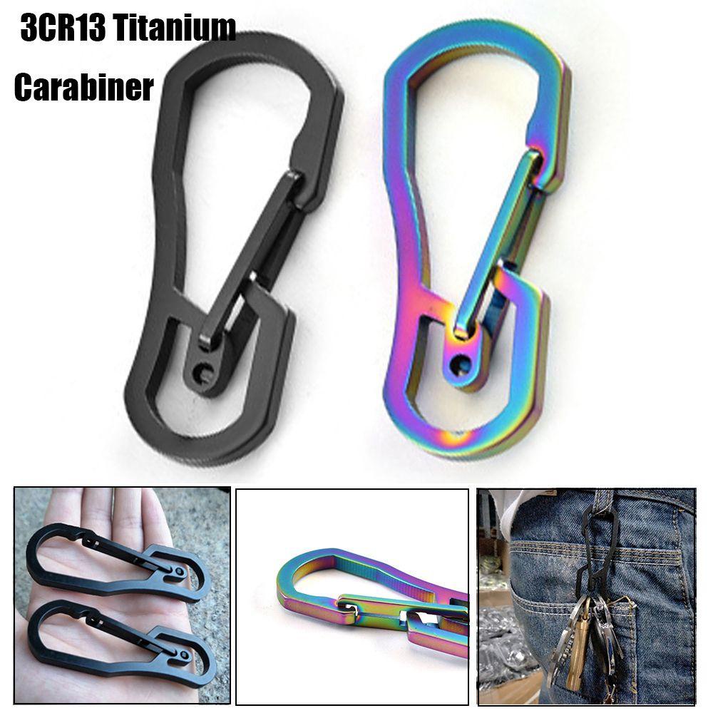 Suyo Climbing Carabiner High quality Titanium Plating Alat Luar Ruangan Gantungan Kunci Hook