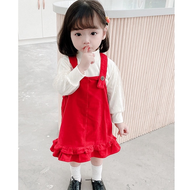 DR109- 0-4T Dress Bayi Perempuan Overal Emily