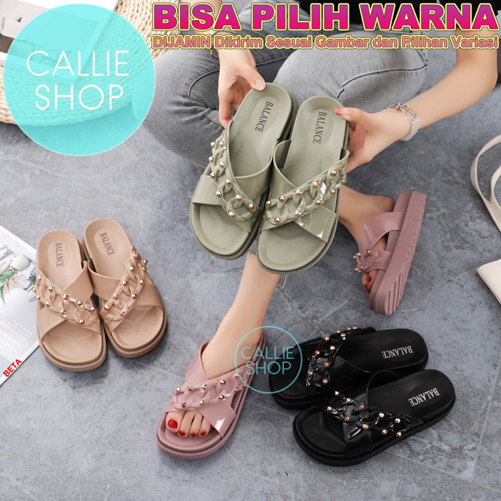 Sandal Wanita Platform Sol Tebal Jelly Balance 1604-50 X5OPAKU