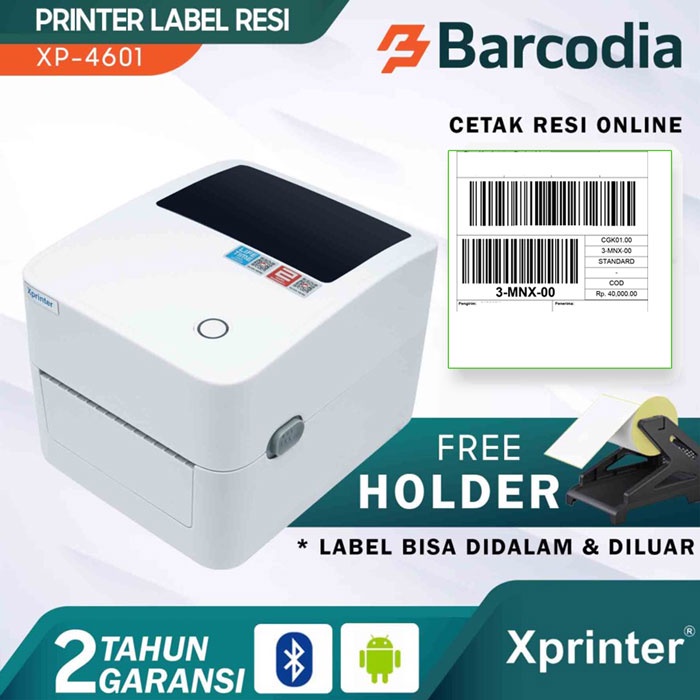 PRINTER BARCODE THERMAL / LABEL PRINTER XPRINTER XP-4601B BLUETOOTH A6 / PRINTER RESI SHOPEE / PRINTER BLUETOOTH RESI