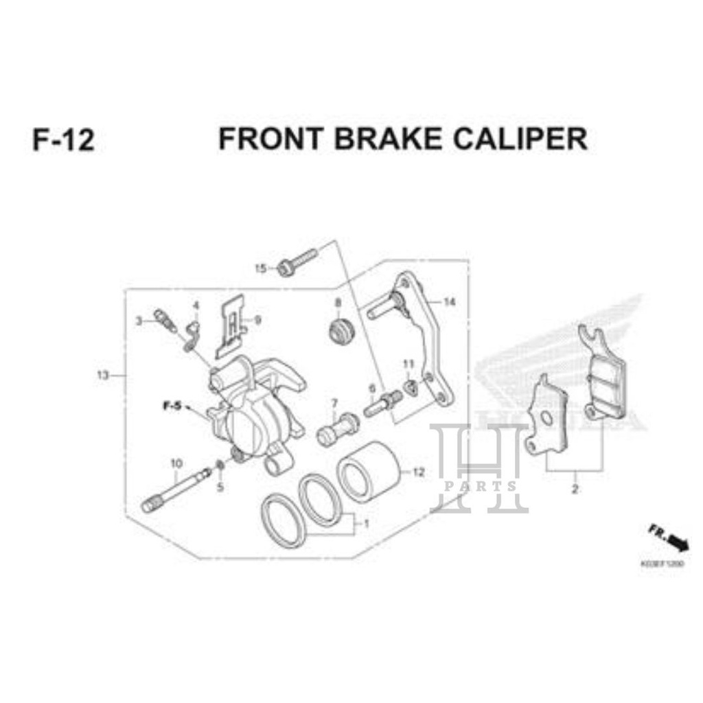 PER PLAT DUDUKAN TAHANAN KALIPER KAMPAS REM CAKRAM DEPAN DISKPAD SPRING PAD BLADE REVO 110 SONIC SUPRA GTR 150 45208-KWB-601 ASLI ORIGINAL AHM HGP HONDA