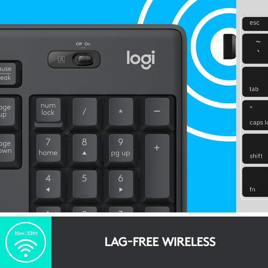 Logitech MK295 Wireless Keyboard + Mouse Silent Combo