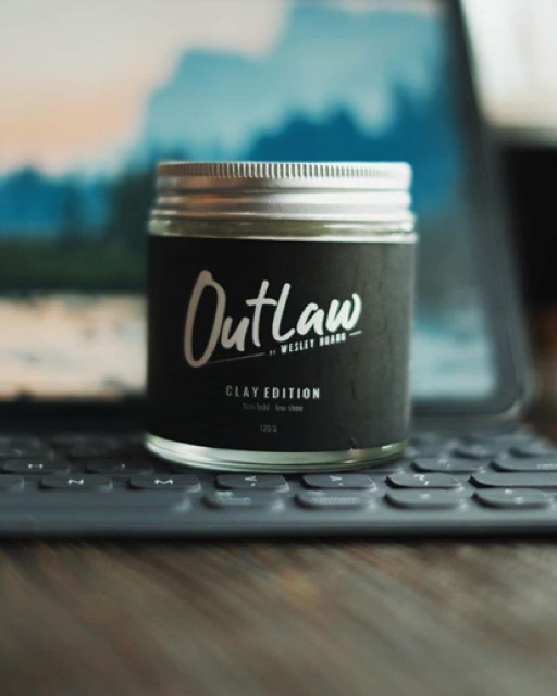 [BPOM] OUTLAW POMADE CLAY  WATERBASED EDITION BY WESLEY HUANG 120 G GRATIS SISIR