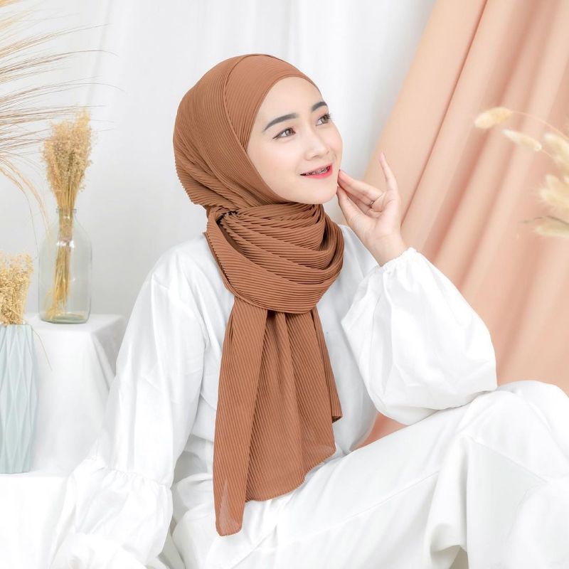 Pashmina Plisket Premium ( Aisyah Plisket shawl By Azzahra hijab )❤