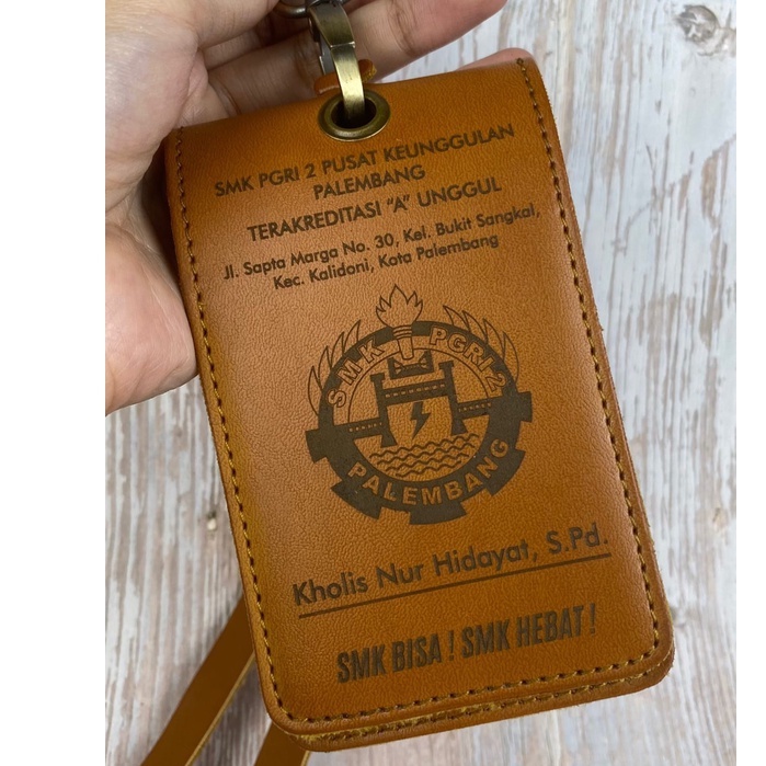 ID Card Holder Magnet Lipat Clip BAHAN FAUX LEATHER PREMIUM IMPORT (DUNDEE)