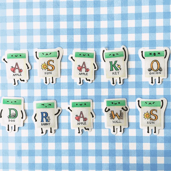 

Asako Stickers Letter Eraser